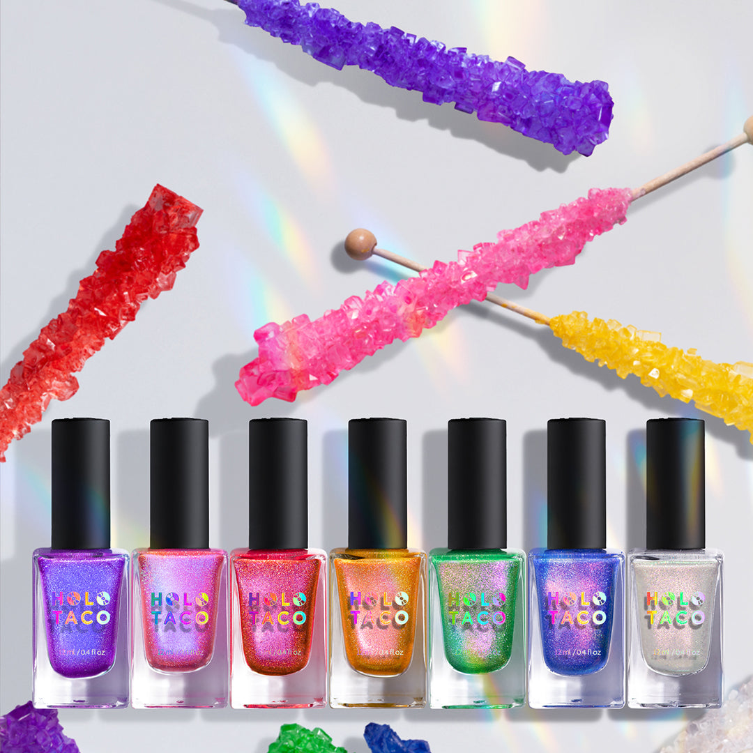 Holo sale Taco Rainbow Nail Polish Bundle