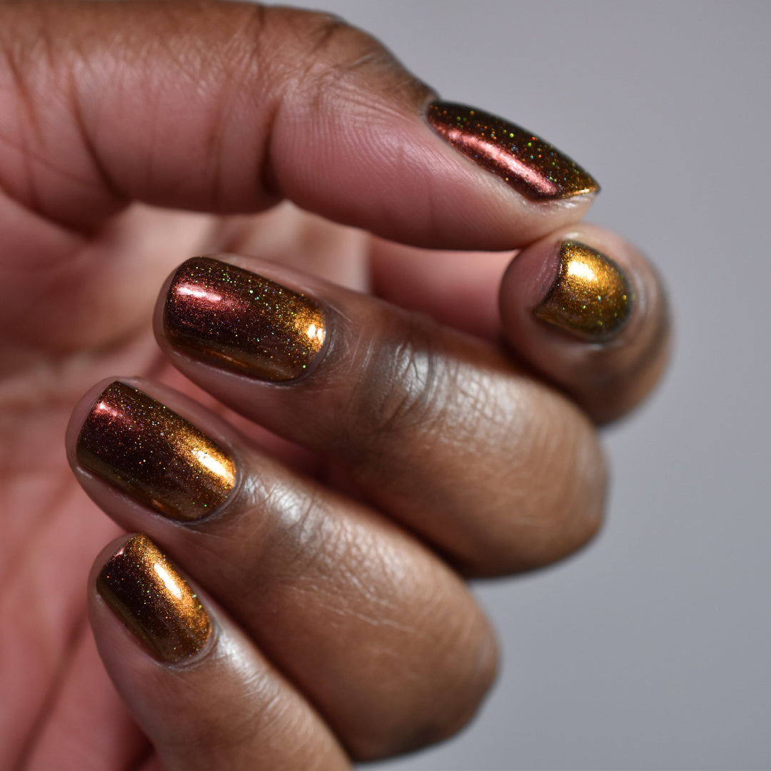 Copper Chrome Nail Design by TenLittleCanvases on DeviantArt