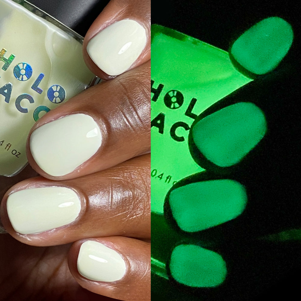 Green glow in the dark nails hotsell