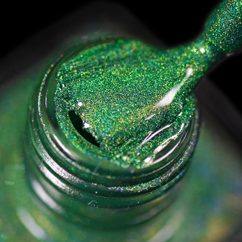 Wild Card - Green Holographic Reflective Glitter Nail Polish – Dam